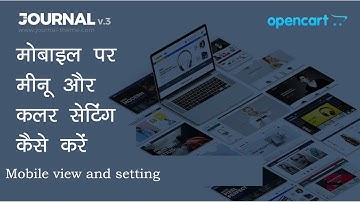 opencart journal theme mobile view and setting in hindi