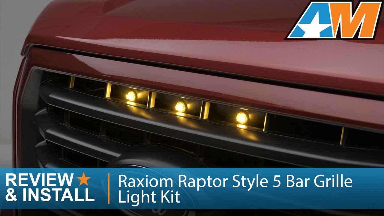 performance parts bmw 2015-2017 F-150 Raxiom Raptor Style 5 Bar Grille Light Kit (XLT) Review & Install
