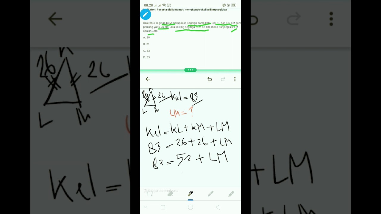 Pembahasan Soal Matematika UNBK SMP tahun 2019 