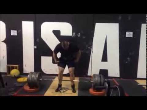 815lb block pull, first time using high belt placement.