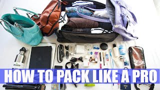 استعدادات ما قبل السفر، كيفاش كنجع حوايجي بلا منسا والو+لبيسة مريحة للسفر How to pack like a pro