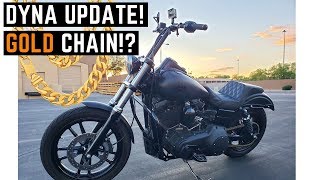 GOLD Chain? Harley Dyna Update: Wheelies Broke My Chain Installing New RK X Ring 530 How (Not) To