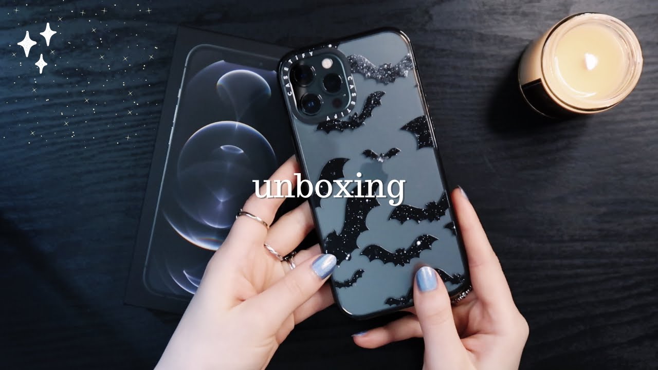 ASMR iphone 12 pro max unboxing + putting on my screen protector & case (SUPER SATISFYING)