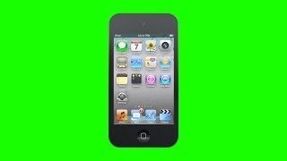 music player IPOD in green screen free stock footage