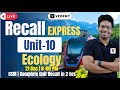 Unit10  ecology  recall express  superfast recalling  virendra singh  csir  gate  dbt