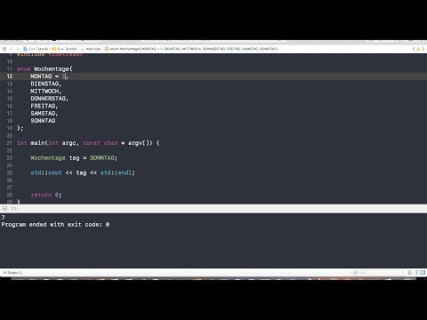 Programming in C++ with Xcode - What are enums?
