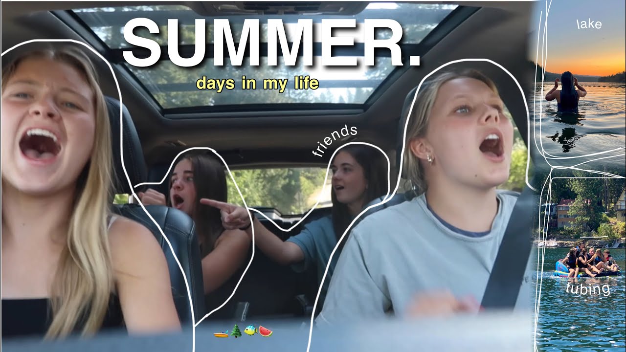summer days in my life with friends! | lake days, tubing, friends ...
