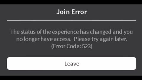 [SOLVED] Roblox Error Code 523