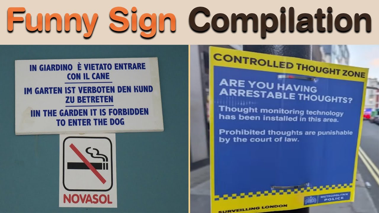 Learn Sign Humor Funny Sign Compilation That Delivers Nonstop Laughs From Start to ...