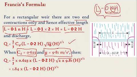 (Lecture-23) Velocity of Approach & Francis Formula for End Contraction