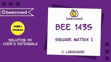 Beecrowd Problem 1435 - Square Matrix I solution Bangla | C language