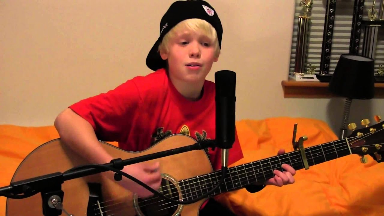 Rocketship   Shane Harper acoustic cover by 10 yr old Carson