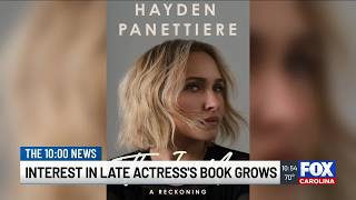 Interest in late actress Hayden Panettiere's book grows