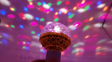 Döner Başlıklı Renkli RGB Disko Işık Led Ampul 6 Watt