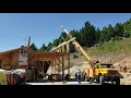 Timber Framing Installing 44ft Rafter Plates