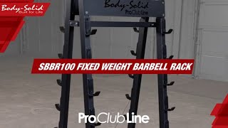 Body-Solid SBBR100 Fixed Weight Barbell Rack