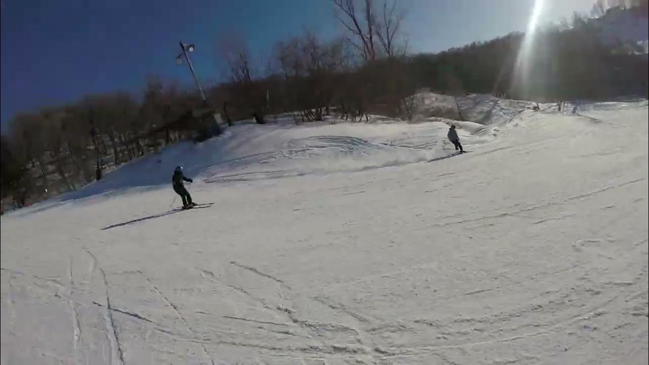 Skiing at Sundown Mountain Resort in Dubuque, IA on Snow Devil 21722 YouTube