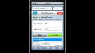 Kony Mobile Commercial Banking iPhone Mobile Web