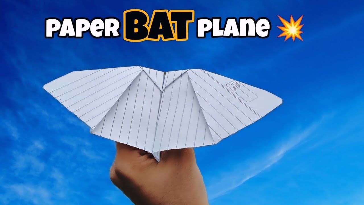 How to make a paper 🦇 bat plane , homemade amezing paper Jet bat glider , new paper viral glider 