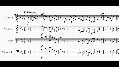 F. J. Haydn - String quartet in E-flat major Op.1 N.2 Hob. III: 2 - V. Presto