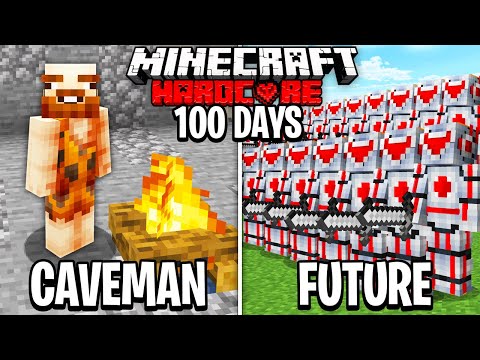 I Survived 100 Days as a TIME TRAVELLER in Hardcore Minecraft… Here's What Happened