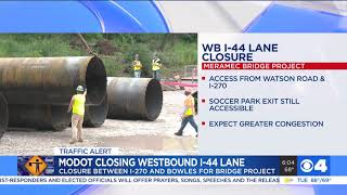 MoDot closing right I-44 lane for Meramec Bridge project for next three years