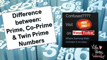 what is the difference between Prime, co prime & twin prime numbers, prime , co-prime & twin primes