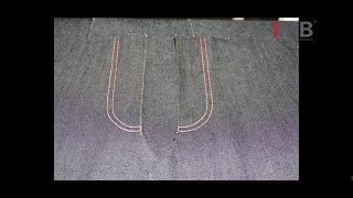 MB1003C-BR J stitch unite (left&right, men's&ladies's trousers in one)