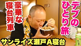 【ひとり旅】まるでホテル！日本で唯一の寝台列車で深夜飯を食らう！【サンライズ瀬戸】【シングルデラックス】