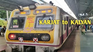 Karjat Railway station to Kalyan Railway Station Local train full journey//Central Railway
