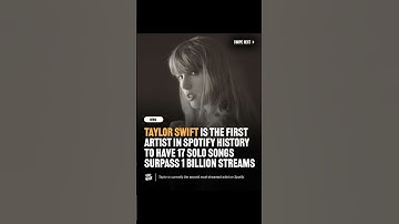 Taylor Swift has 18 songs with over 1 billion streams on Spotify and is the first artist in history