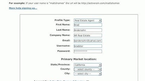 ActiveRain Signup Video Tutorial