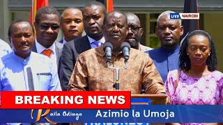 LIVE! RAILA ODINGA URGENT ADDRESS TO THE NATION NOW IN NAIROBI AS AU ELECTION NEARS