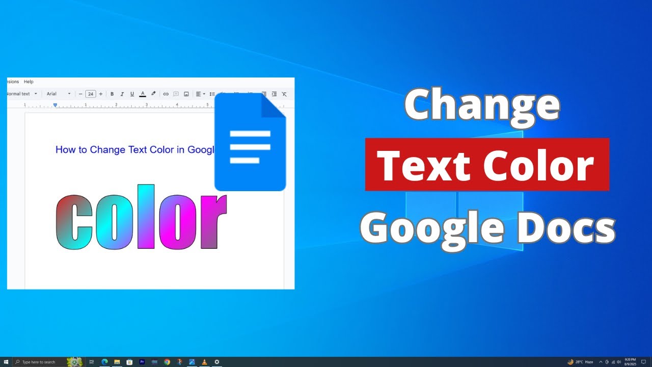 Как изменить цвет текста в Google Документах