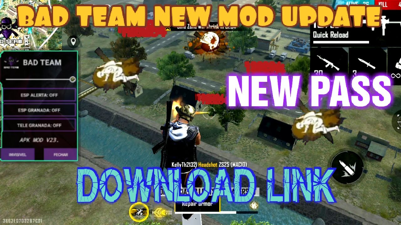 BAD TEAM NEW MOD UPDATE WITH PASS😱💯% NO MATCH MAKING PROBLAM 