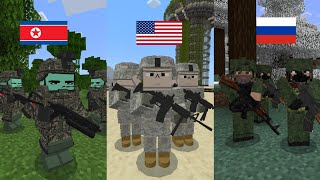 Russian, Korean, America army addon Minecraft pe | best army add-on screenshot 3