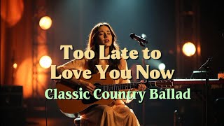 Too Late to Love You Now - Golden Lace Ballads | Classic Country Ballad | Lyrics video 