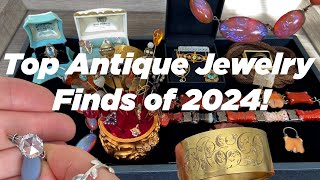 Top Antique Jewelry Finds of 2024! Rose cut diamond, dragons breath, mourning jewelry and more...