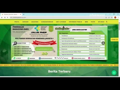 TUTORIAL PENDAFTARAN PMDP/SIPENMARU POLTEKKES TAHUN 2022