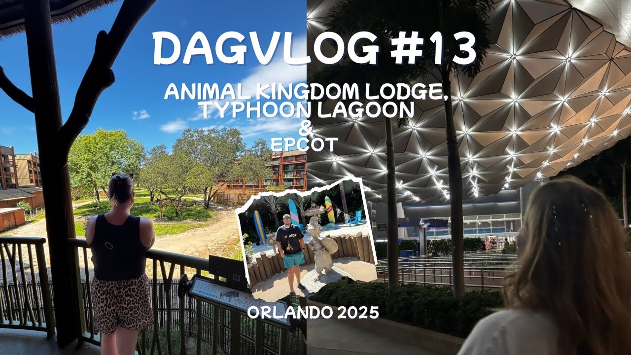 Dagvlog #13 | Orlando 2025: Animal Kingdom Lodge ontbijt, Typhoon Lagoon middag & EPCOT by night! 