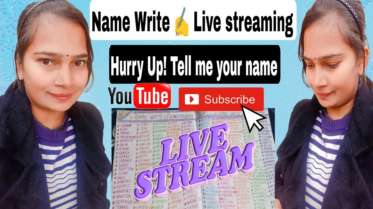NAME WRITING LIVE :HURRY UP TELL ME YOUR NAME ! Writing your Names Live streaming ✍️  