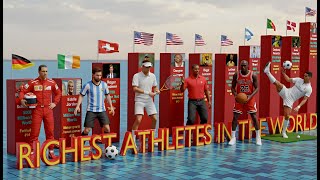 Richest Athletes in the World 2025 💰 | Michael Jordan, Ronaldo, Messi, Federer | Net Worth Ranking