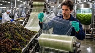 INSIDE A SEAWEED BIOPLASTIC FACTORY MAKING WATER-SOLUBLE PACKAGING AT FULL SCALE