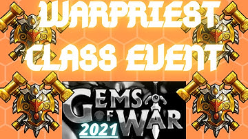 Warpriest Class Event Teams | Gems of War Guide 2021 | NO MYTHIC NO legendary NO DB