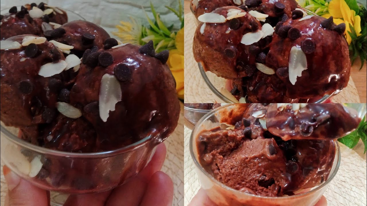 عندك الموز 🍌ودانيت ⁉️نوضي نوجدو احلى والذ ايس كريم 🍨* كلاص* مع صوص الشوكولاته لجميع الاستخدامات