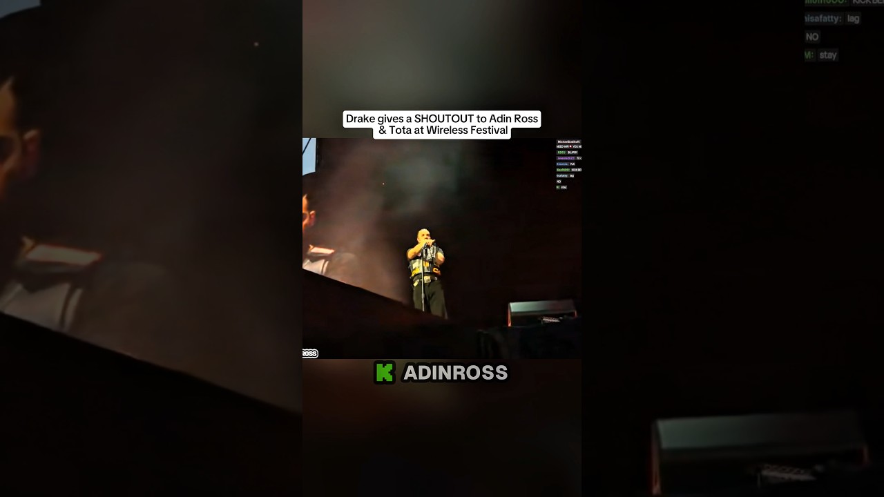 Drake gives a SHOUTOUT to Adin Ross & Tota at Wireless 🔥🔥 Festival 