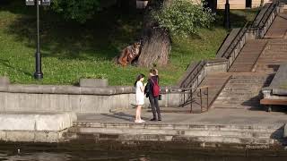 Travel along the Moscow River on a pleasure boat 06.2019.