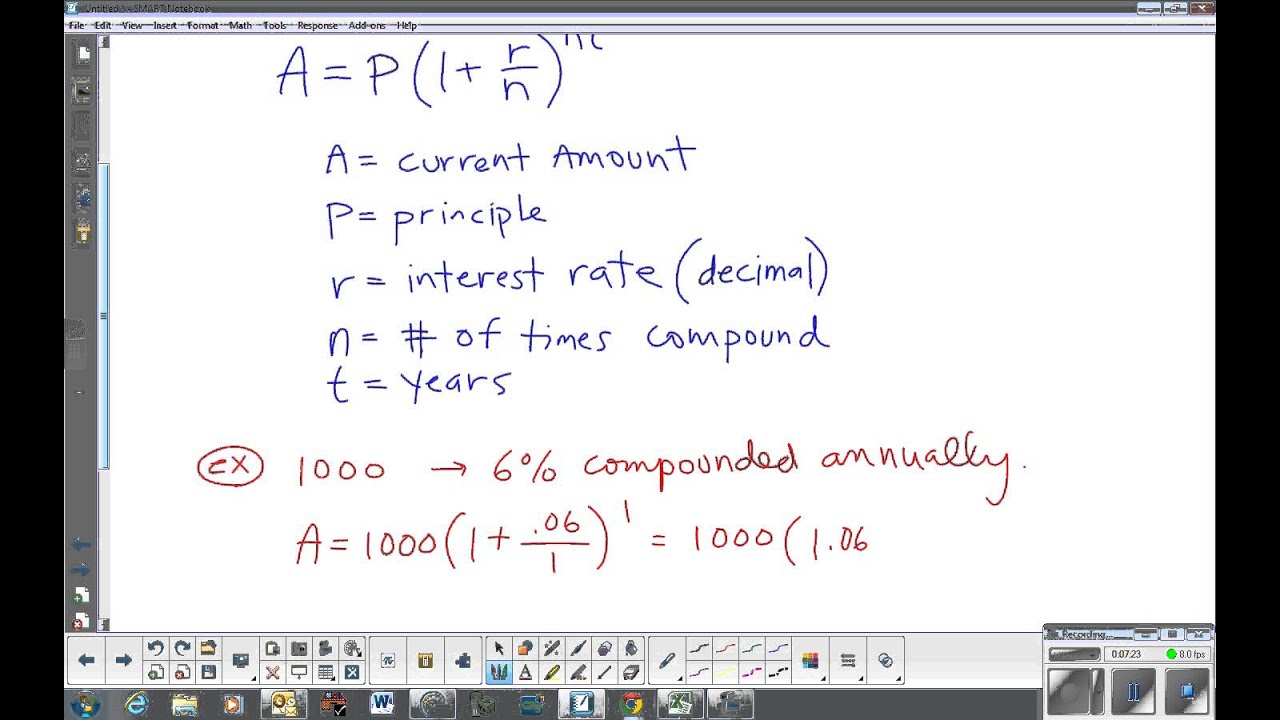 MSTC Algebra 2 Exponential Graphs & Compound Interest YouTube