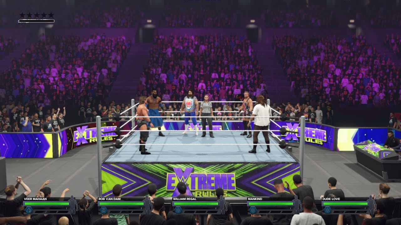 WWE 2K24: БЕЗУМНАЯ ПОТАСКОВАЯ С ЭКСТРЕМАЛЬНЫМИ ПРАВИЛАМИ | MANKIND, DUDE LOVE, РОБ ВАН ДАМ, ВИР М...