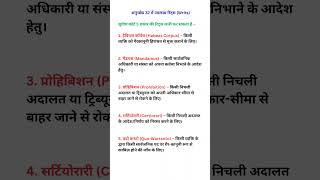 Top 5 Writs of the Indian Constitution Explained | worldimportantknowledge
